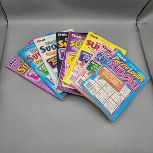 Dell Puzzle Lovers Crazy For Sudoku Favorites Books Lot Of 8